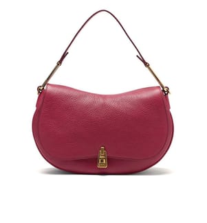 Magie Umhängetasche - weiche Handtasche aus genarbtem Leder - Sangria