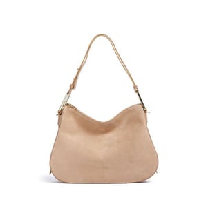 Magie Suede Bim Schultertasche - Veloursleder - Nude