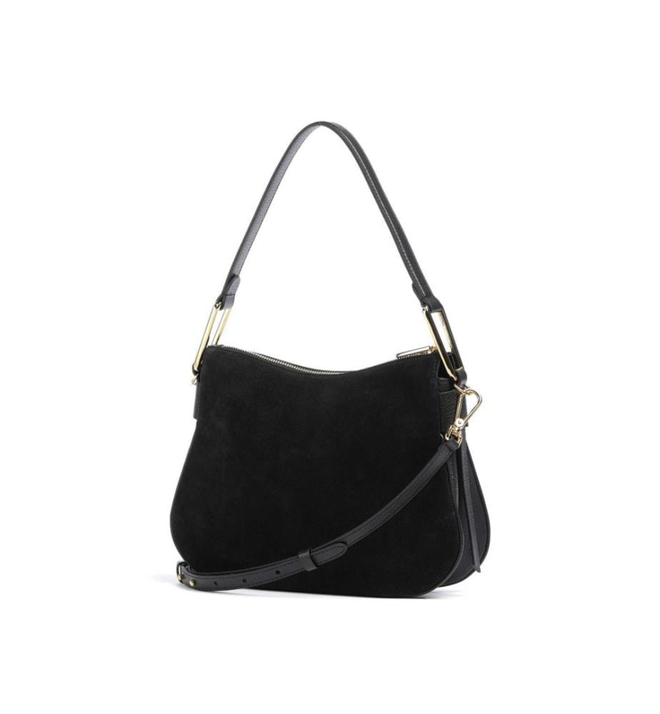 Magie Suede Bim Schultertasche - Veloursleder - Schwarz