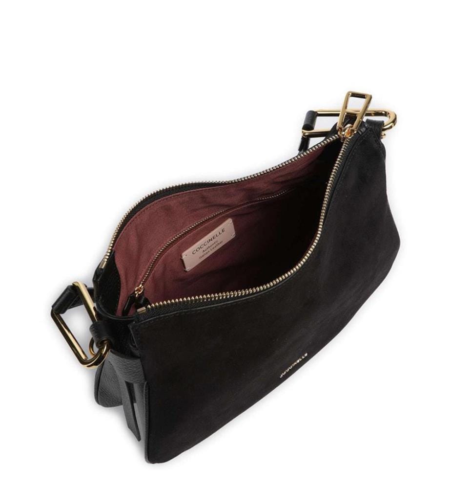 Magie Suede Bim Schultertasche - Veloursleder - Schwarz