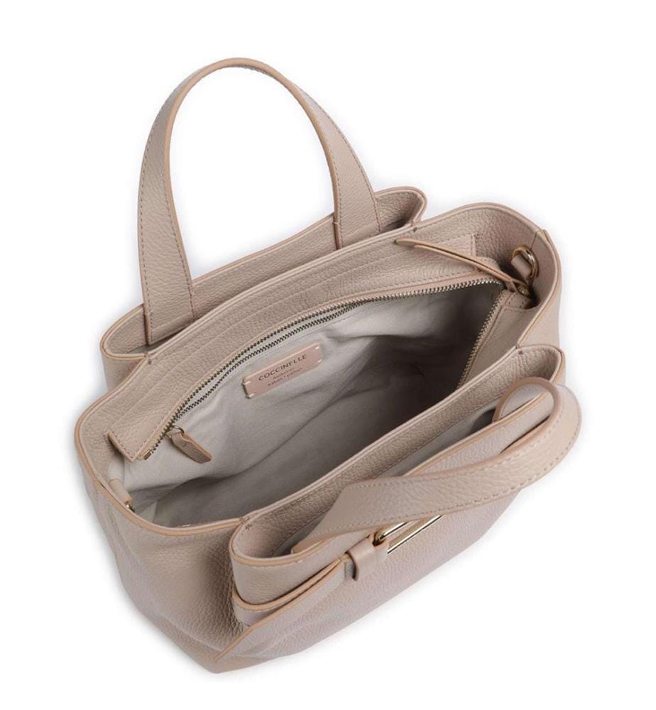 Sac à Main Malory - Cuir grainé - Beige