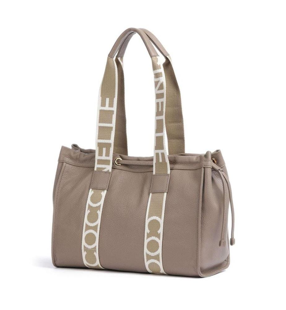 2Day Signature Tote Bag - Genarbtes Leder - Warmes Taupe