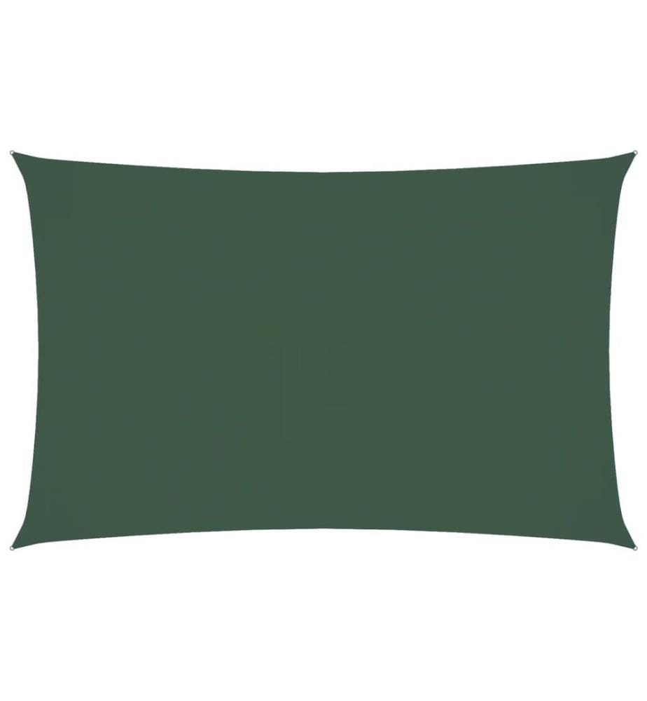 Voile de parasol tissu oxford rectangulaire 5x8 m vert foncé