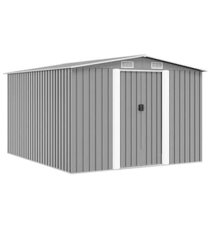 Abri de jardin 257x298x178 cm Métal Gris