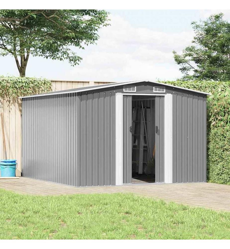 Gartenhaus 257x298x178 cm Metall Grau