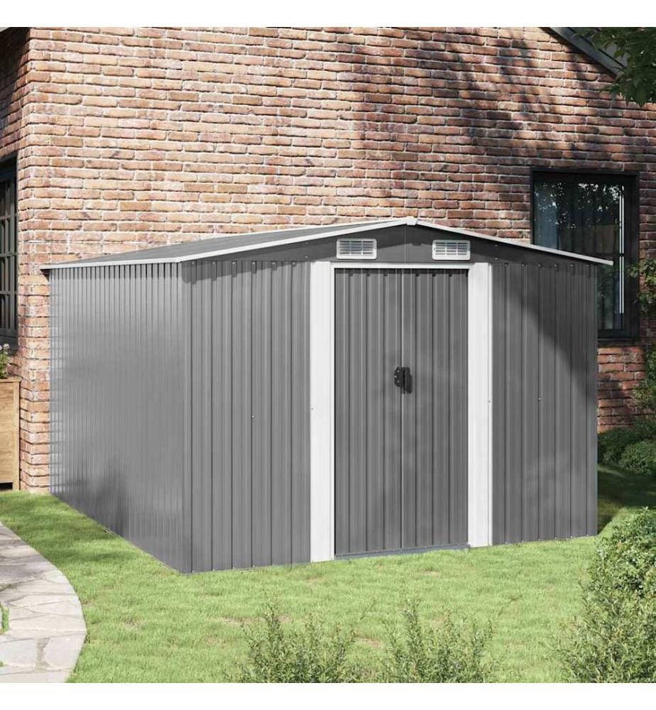 Gartenhaus 257x298x178 cm Metall Grau