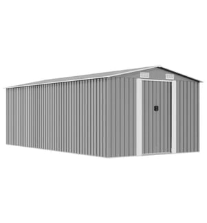 Abri de jardin 257x489x181 cm Métal Gris