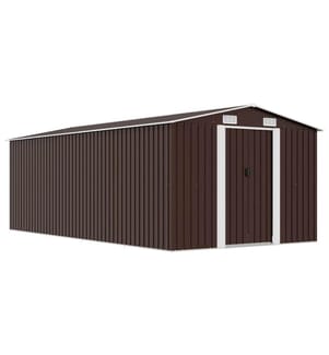 Abri de jardin 257x489x181 cm Métal Marron