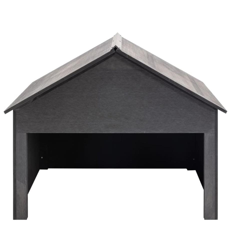 Rasenmäher Garage Grau 80x80x70 cm WPC