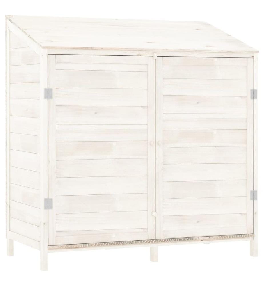 Remise de jardin Blanc 102x52x112 cm Bois de sapin solide
