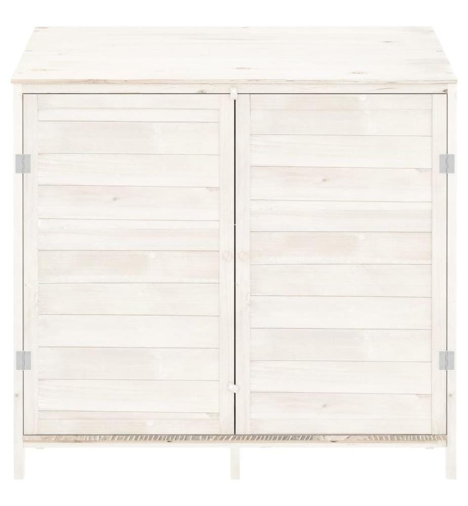 Remise de jardin Blanc 102x52x112 cm Bois de sapin solide