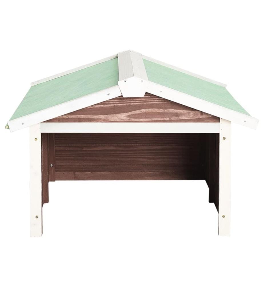 Roboter-Rasenmäher Garage 72x87x50 cm Mocca Weiss Tannenholz