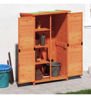 Abri à outils de jardin marron 83x57x140 cm bois massif pin