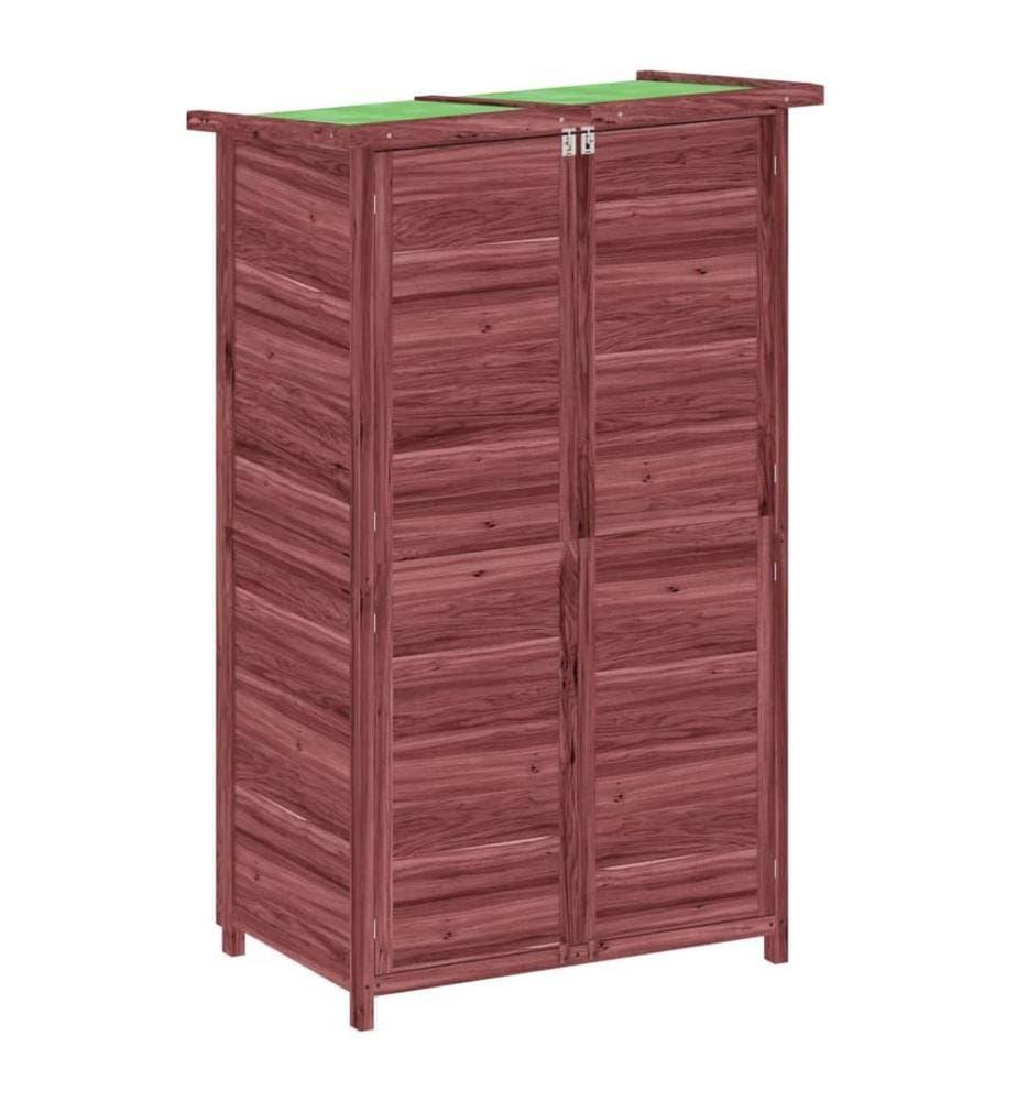 Abri à outils de jardin moka 83x57x140 cm bois massif pin