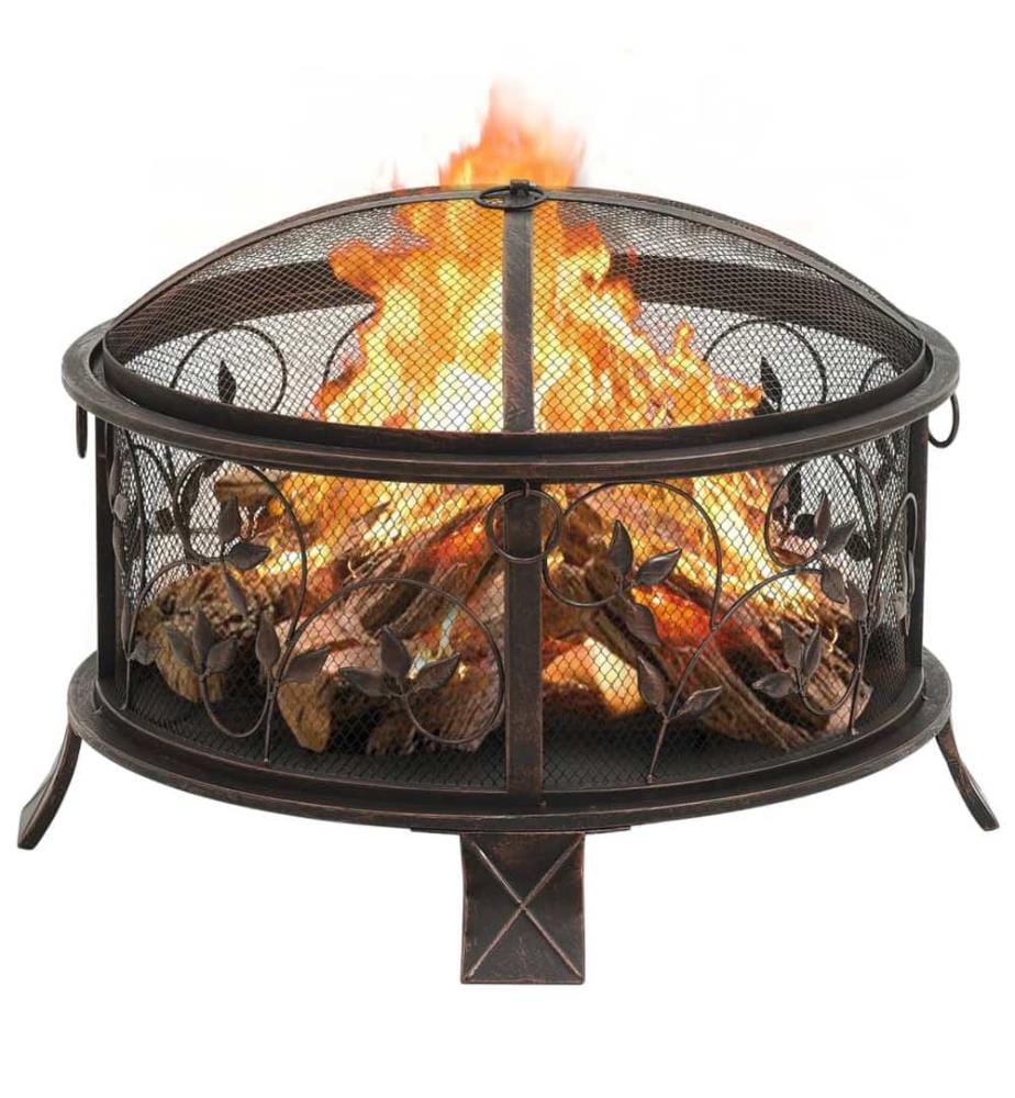 Foyer rustique avec tisonnier 67,5 cm XXL Acier