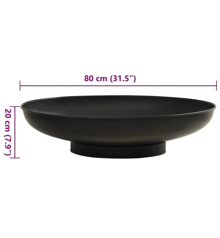 Foyer 80 cm Acier