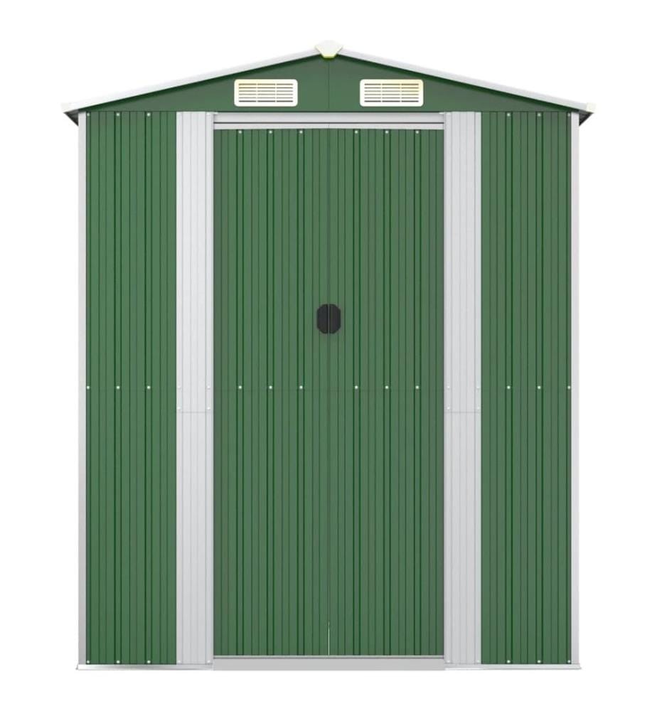 Geräteschuppen Grün 192x357x223 cm Verzinkter Stahl