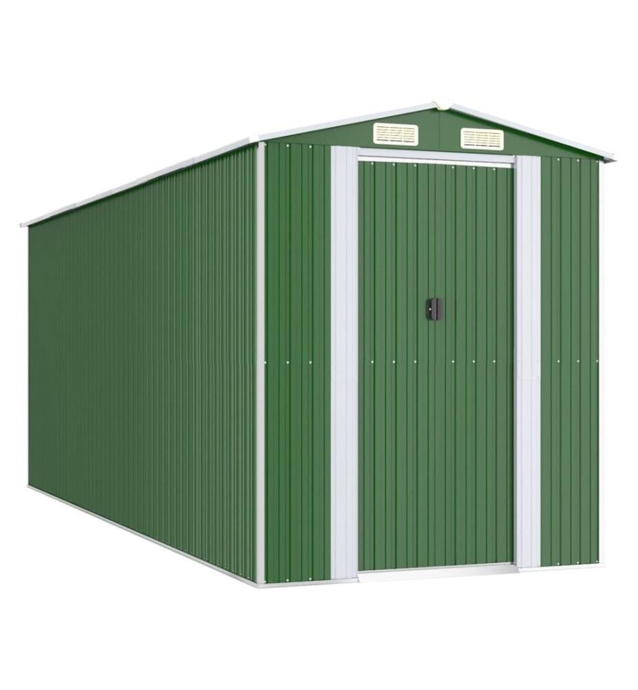 Abri de jardin Vert 192x523x223 cm Métal galvanisé