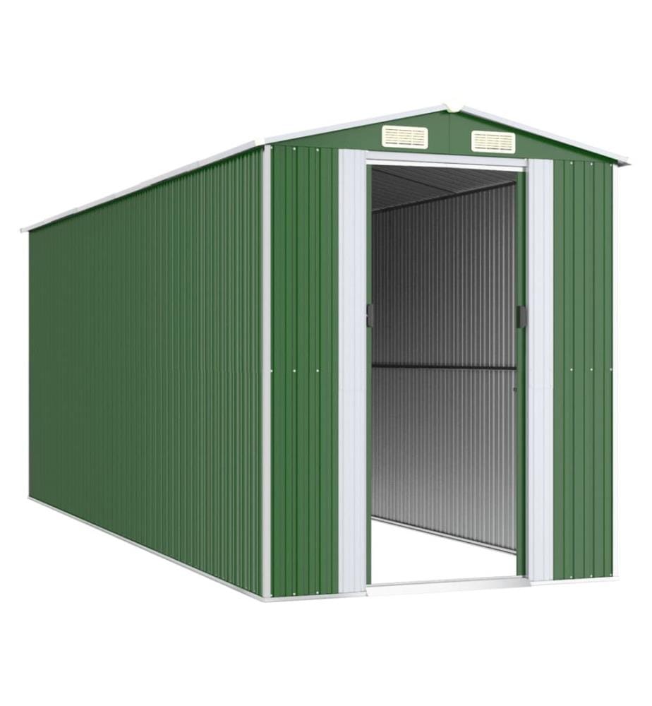 Abri de jardin Vert 192x523x223 cm Métal galvanisé