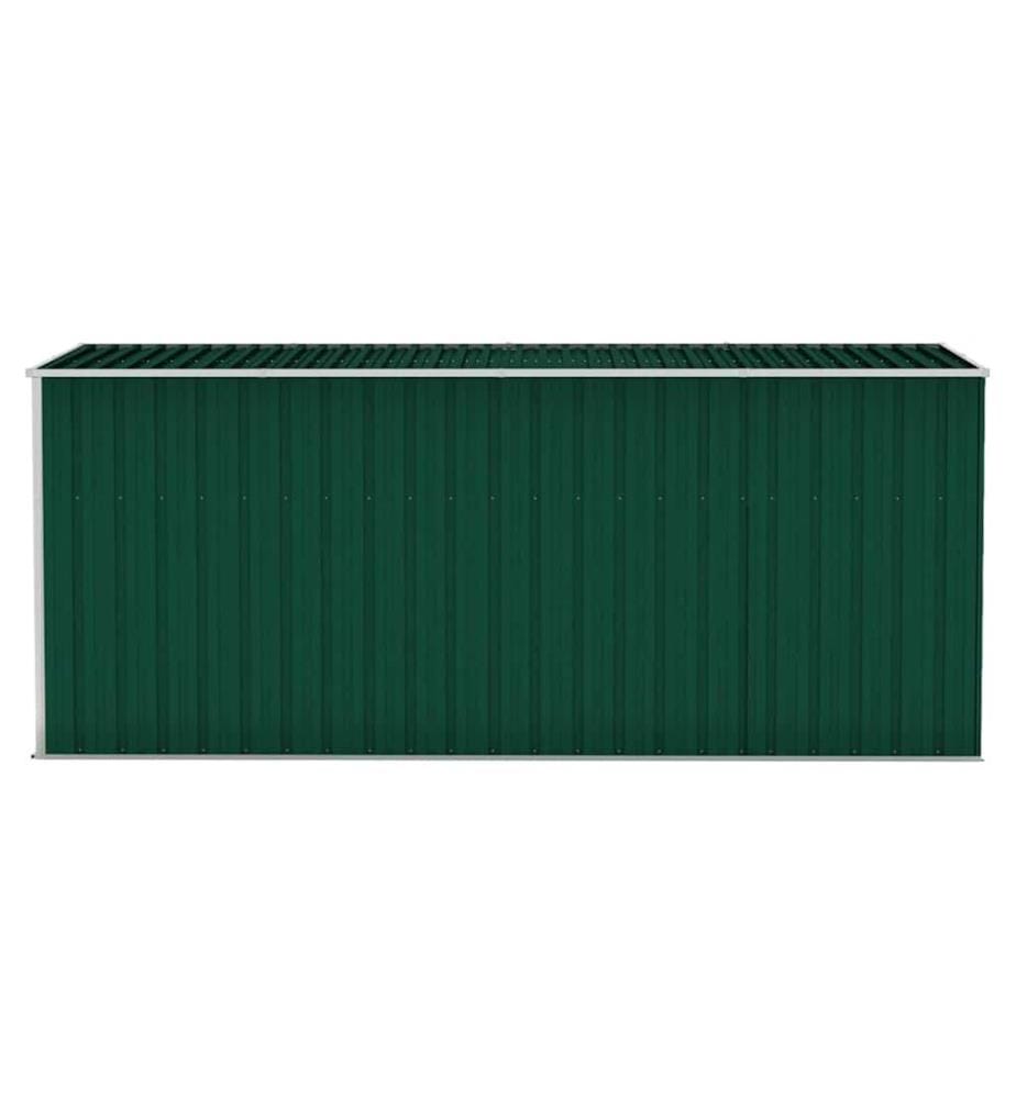Anbauschuppen Grün 118x382x178 cm Verzinkter Stahl