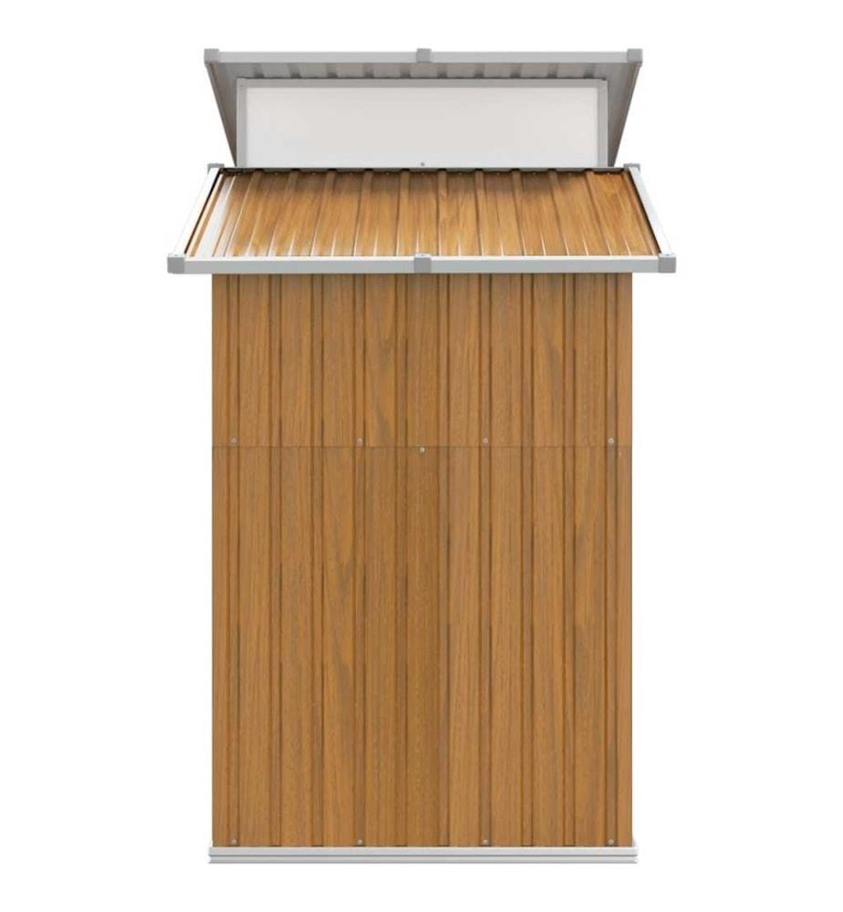 Geräteschuppen Braun 270x130x208,5 cm Verzinkter Stahl