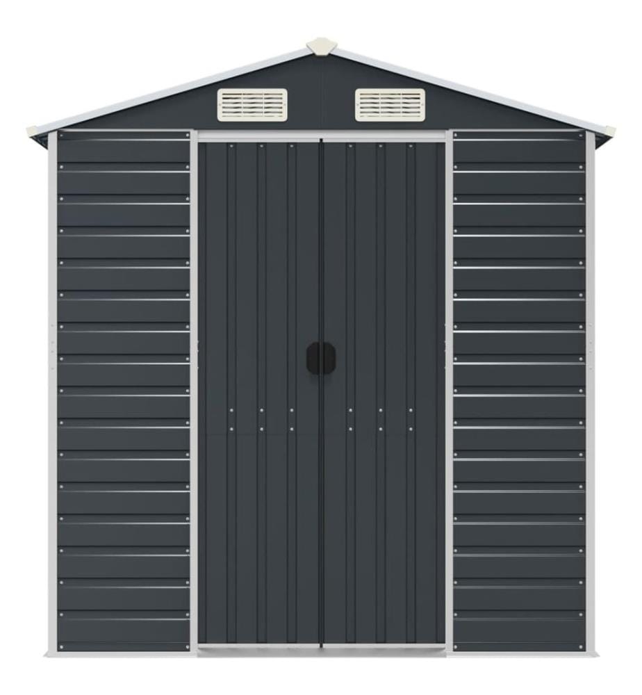 Gerätehaus Anthrazit 191x470x198 cm Verzinkter Stahl