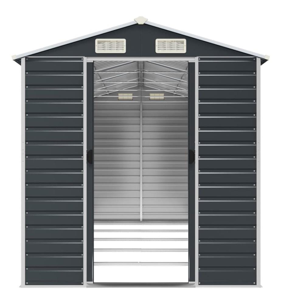 Gerätehaus Anthrazit 191x470x198 cm Verzinkter Stahl
