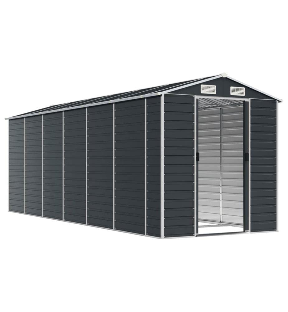 Gerätehaus Anthrazit 191x555x198 cm Verzinkter Stahl