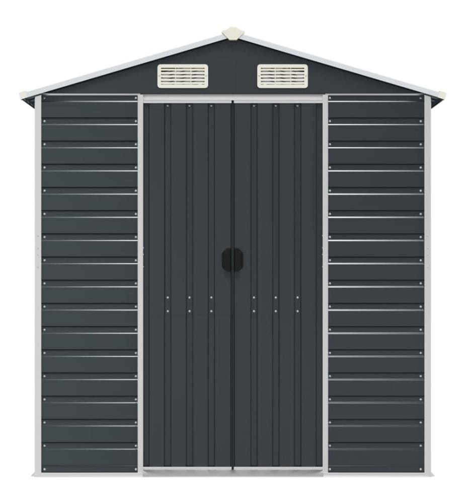 Gerätehaus Anthrazit 191x555x198 cm Verzinkter Stahl