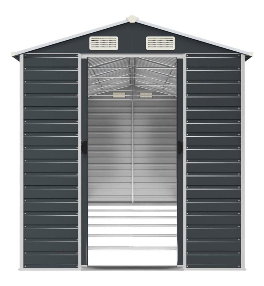 Gerätehaus Anthrazit 191x555x198 cm Verzinkter Stahl