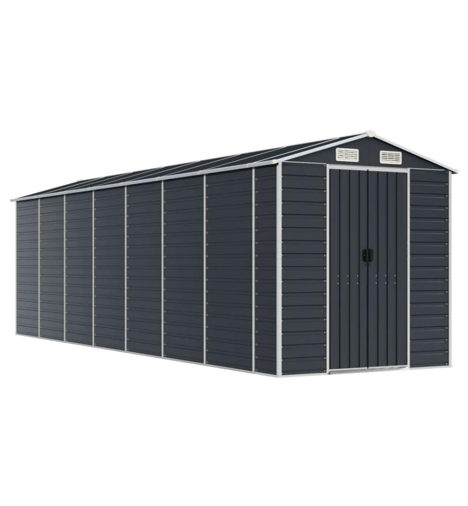 Gerätehaus Anthrazit 191x640x198 cm Verzinkter Stahl