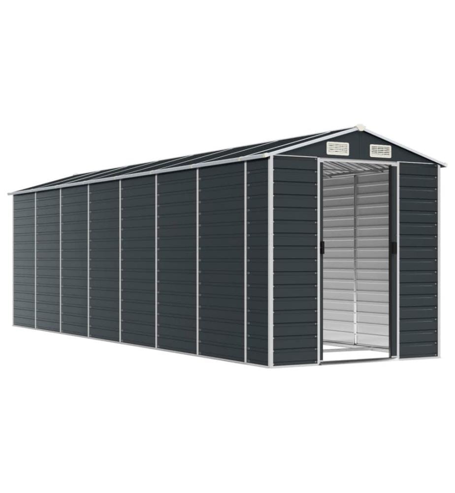 Gerätehaus Anthrazit 191x640x198 cm Verzinkter Stahl
