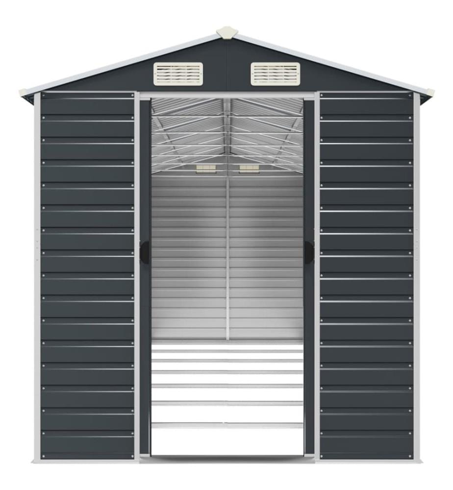 Gerätehaus Anthrazit 191x640x198 cm Verzinkter Stahl