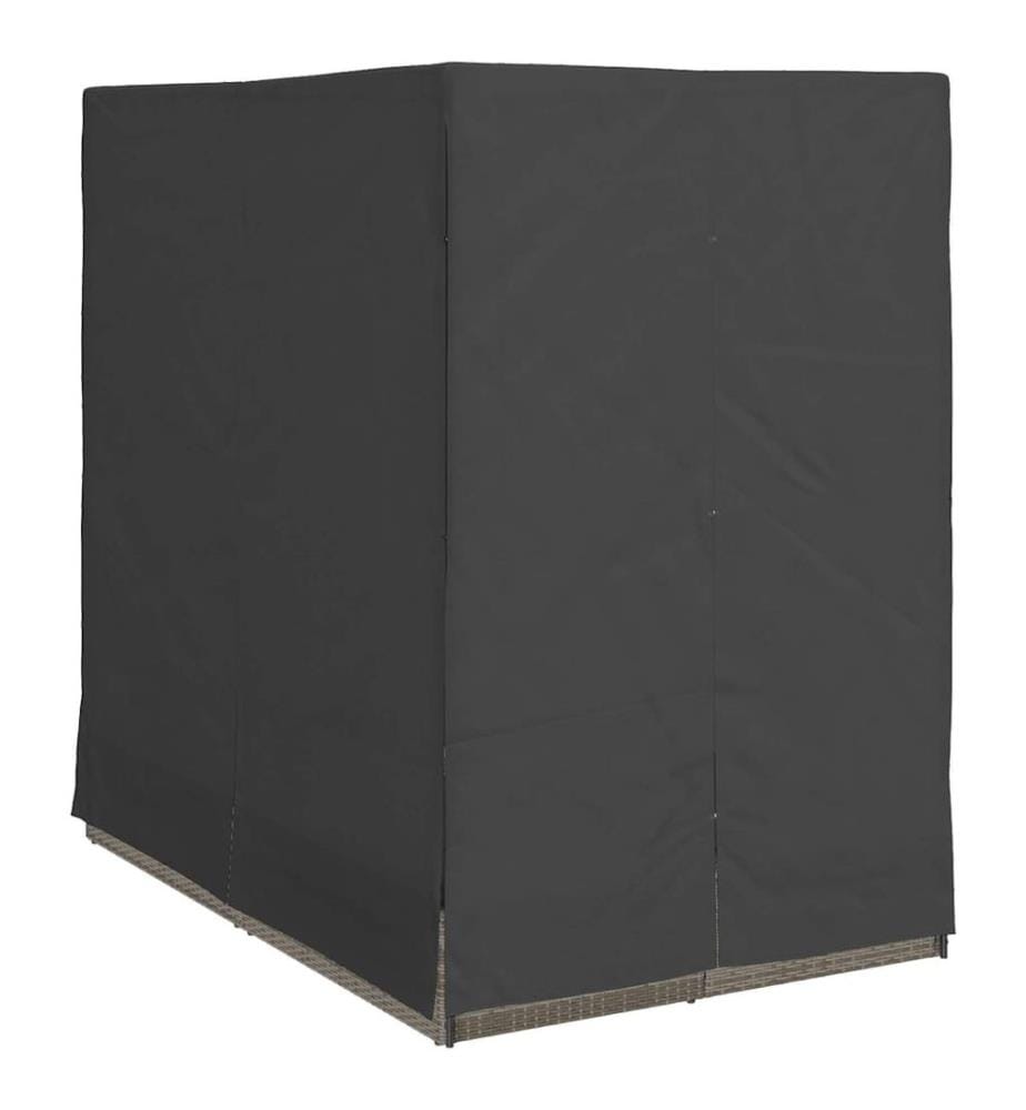 Transat double Réglable Gris 205 x 129 x 200 cm polyrotin
