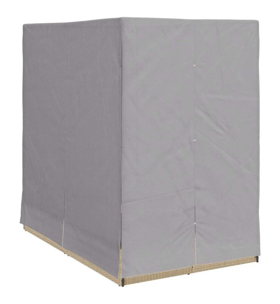 Transat double Réglable Gris 205 x 129 x 200 cm polyrotin