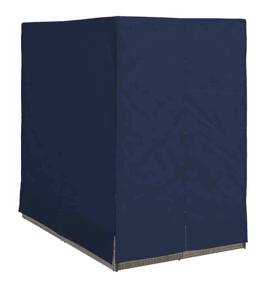 Transat double Réglable Noir 205 x 129 x 200 cm polyrotin