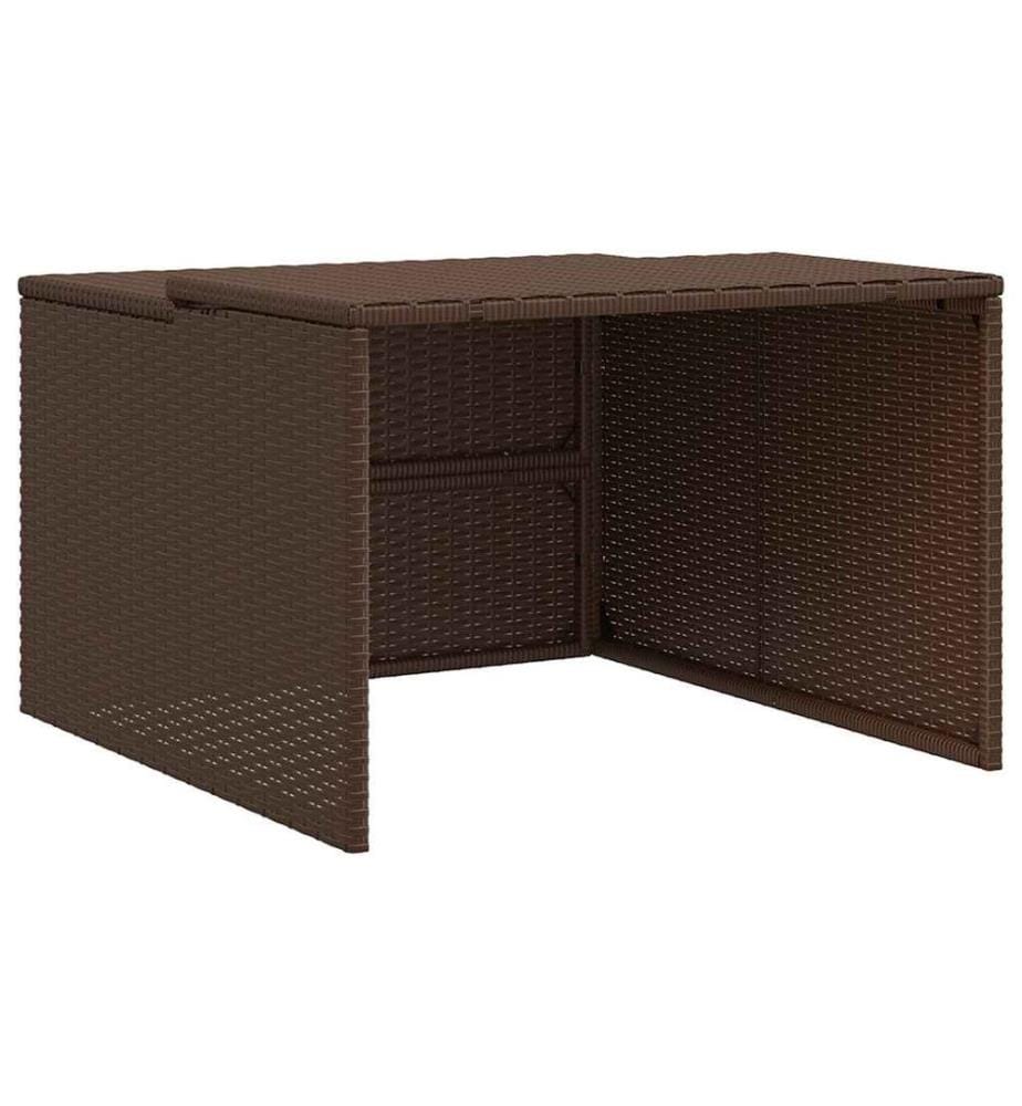 Mähroboter-Garage Braun 86x90x52/57 cm Poly Rattan
