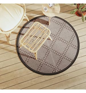 Outdoor-Teppich ARAKIL Braun Ø120 cm PP