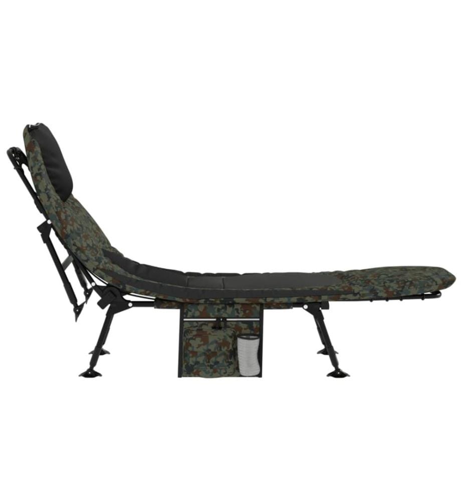 Lit de pêche avec pieds à boue réglables pliable camouflage