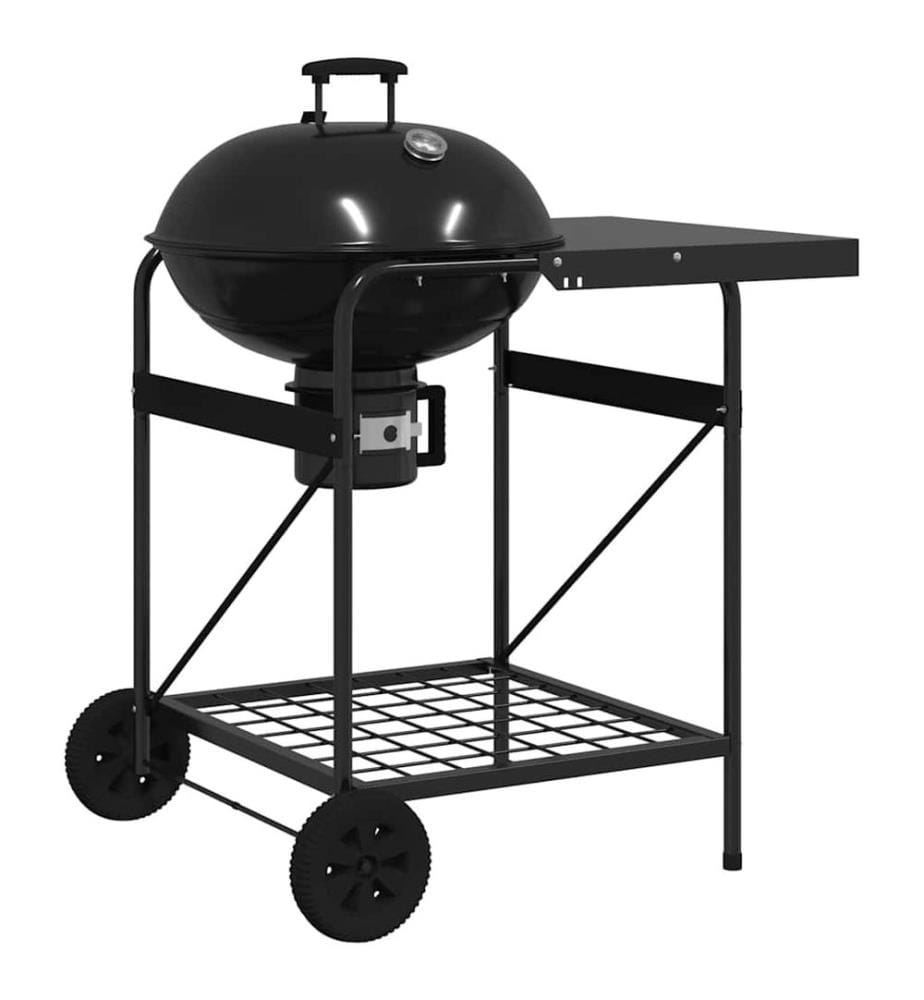 Outdoor Grill Mit Rad Schwarz 91 x 71 x 107 cm Metall
