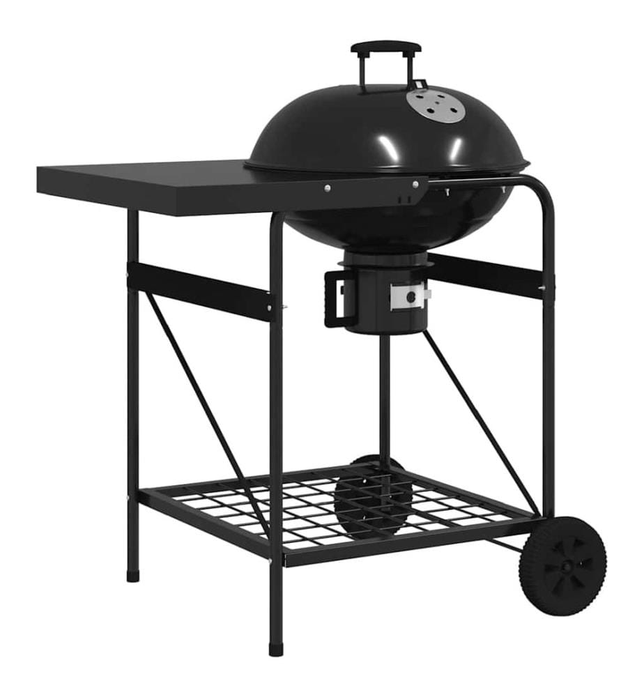 Outdoor Grill Mit Rad Schwarz 91 x 71 x 107 cm Metall