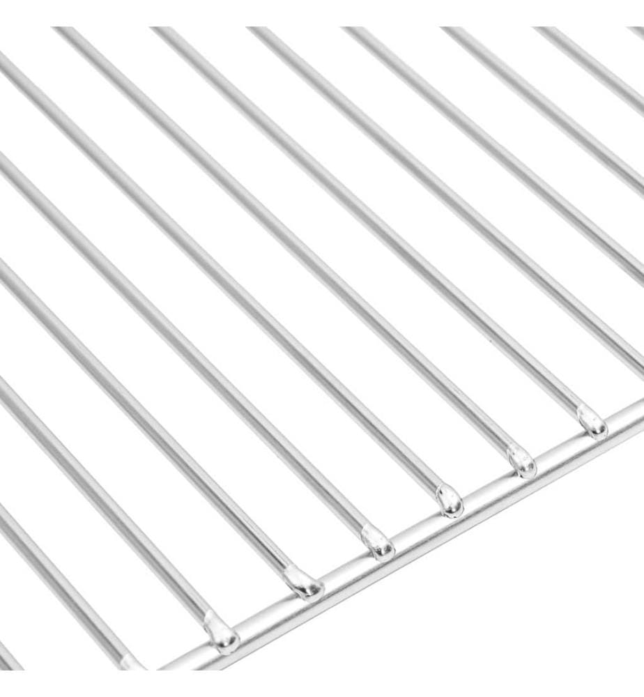 Grille de barbecue Argenté 67 x 40 cm Acier inoxydable