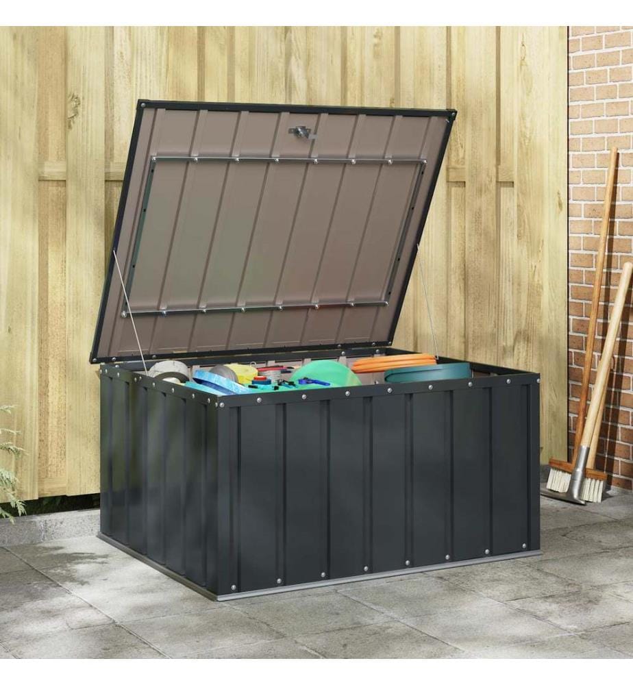 Boîte de Rangement de Jardin Noir 101 x 82 x 50 cm Acier