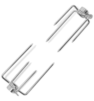 BBQ Rotisserie Spiessgabeln 2 Stk Stahl