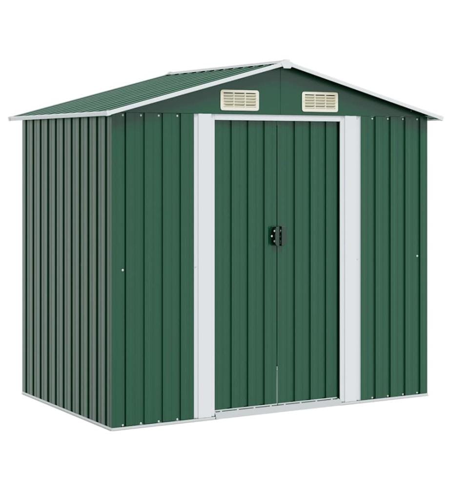Abri de stockage pour jardin Métal Vert 204 x 132 x 186 cm