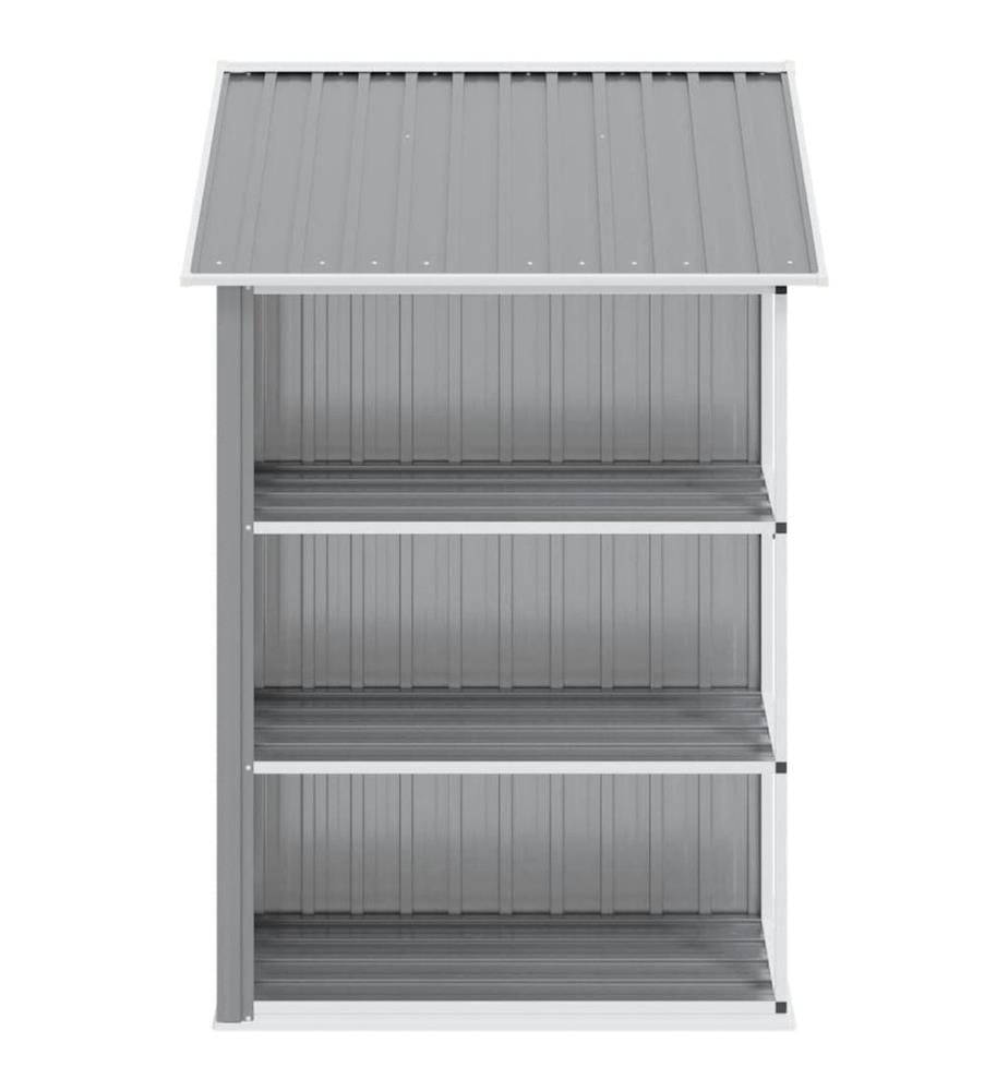 Gartenhaus mit Regal Grau 205x130x183 cm Eisen