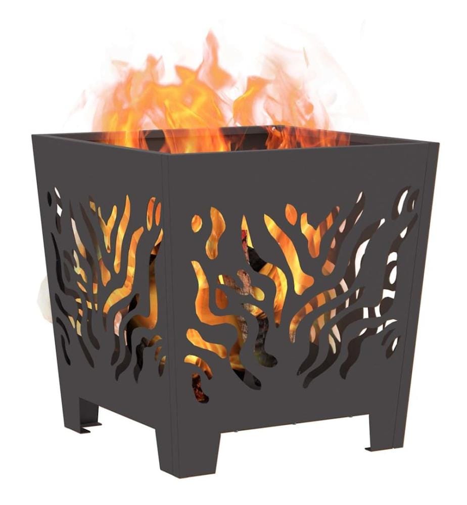 Feuerstelle Schwarz 40 x 40 x 40 cm Stahl