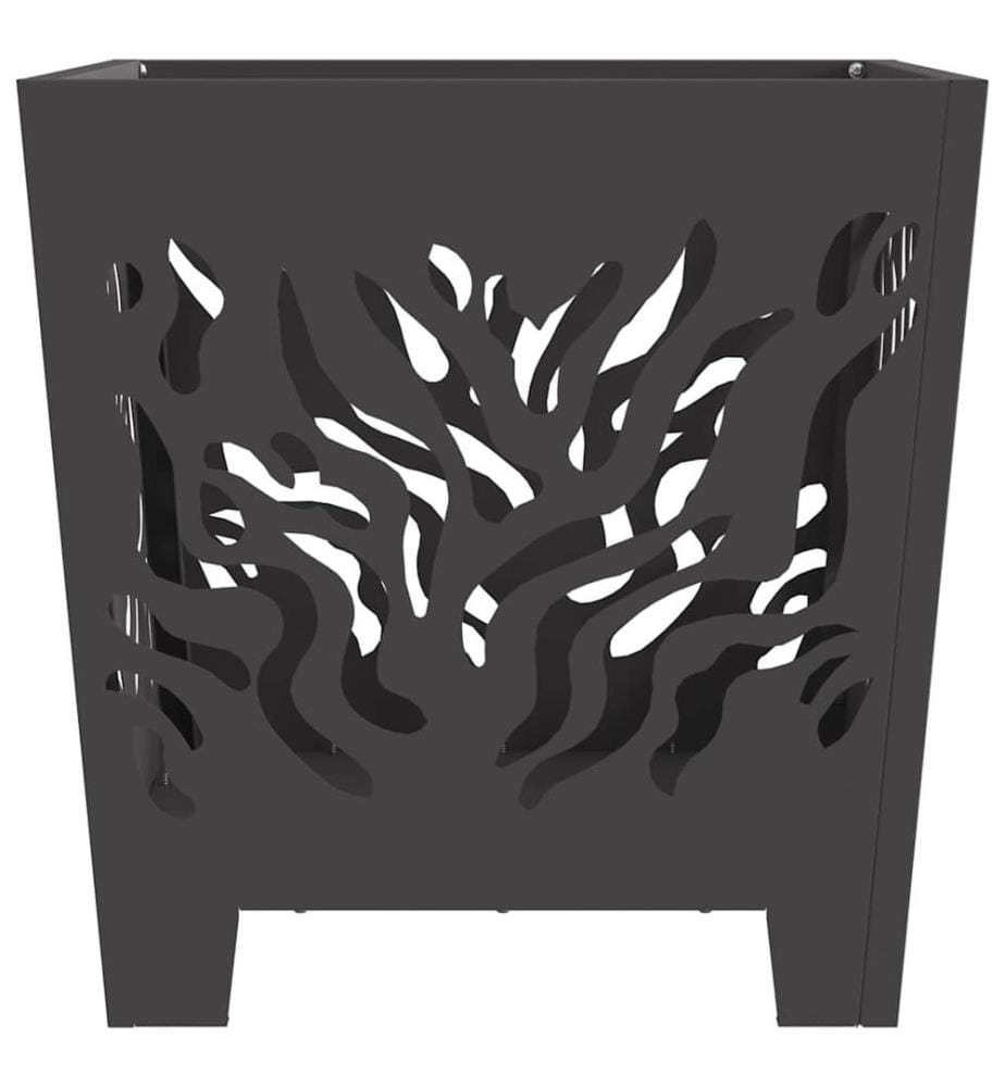 Feuerstelle Schwarz 40 x 40 x 40 cm Stahl