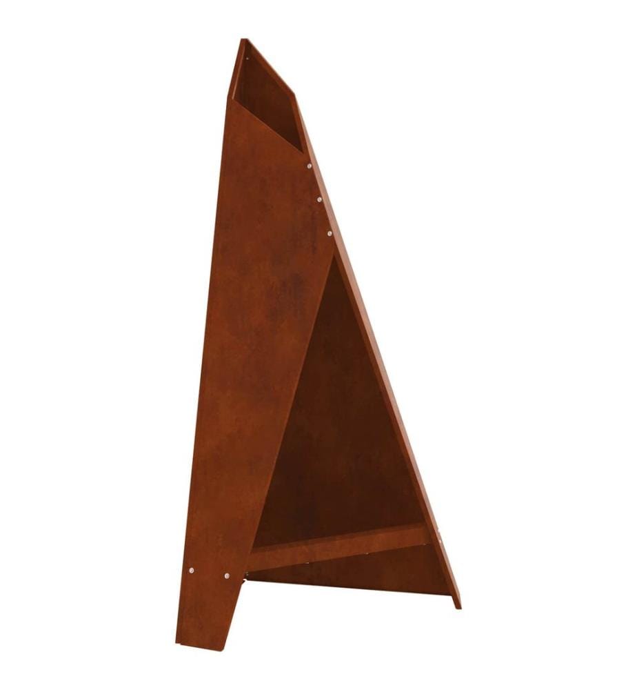 Foyer de cheminée Marron 58 x 40 x 100 cm Acier patiné