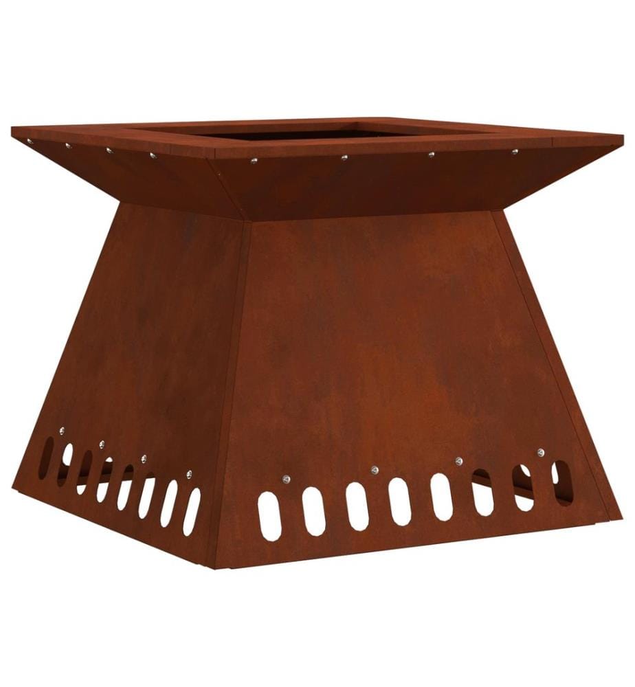 Foyer de cheminée Marron 48 x 48 x 40 cm Acier patiné